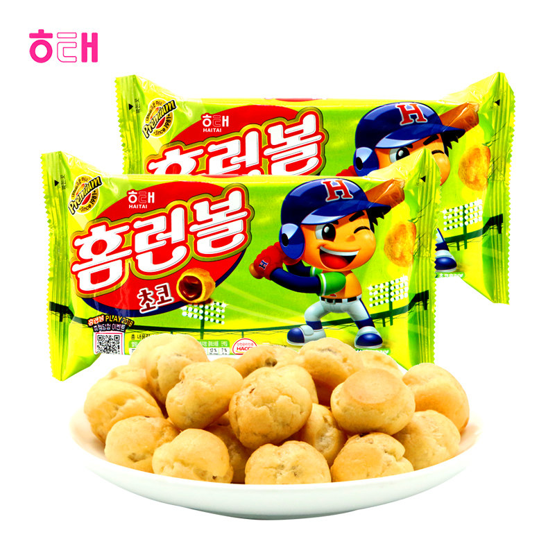 韩国进口海太泡芙球儿童夹心饼干 盈和食品夹心饼干
