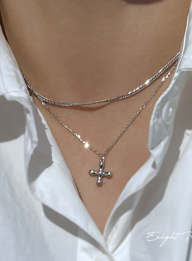 2mm喜平链项链古巴链扁平锁骨链