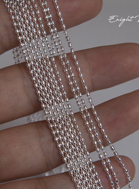 925纯银小米珠链简约素链项链