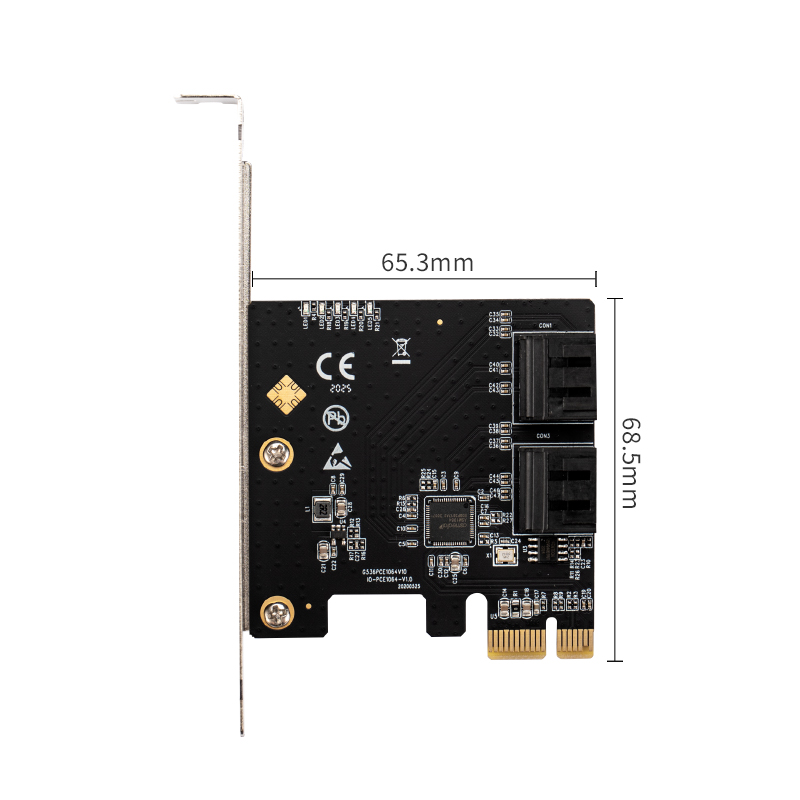 乐扩双口SATA3扩展卡PCIE3.0 x1转接卡4口SSD固态硬盘卡适用飞腾-图0