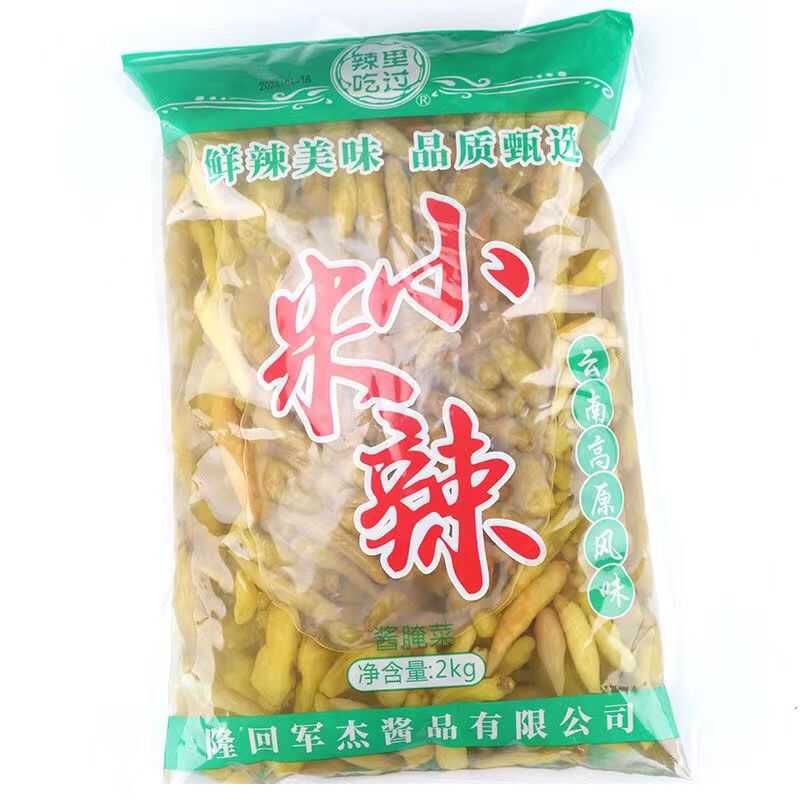 2kg*6袋整箱 军杰小米辣隆回辣里吃过小米辣泡椒泡凤爪调料泡菜 - 图2