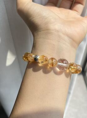 【金生丽水】天然黄塔晶白水晶小众设计简约高级手串休闲时尚百搭