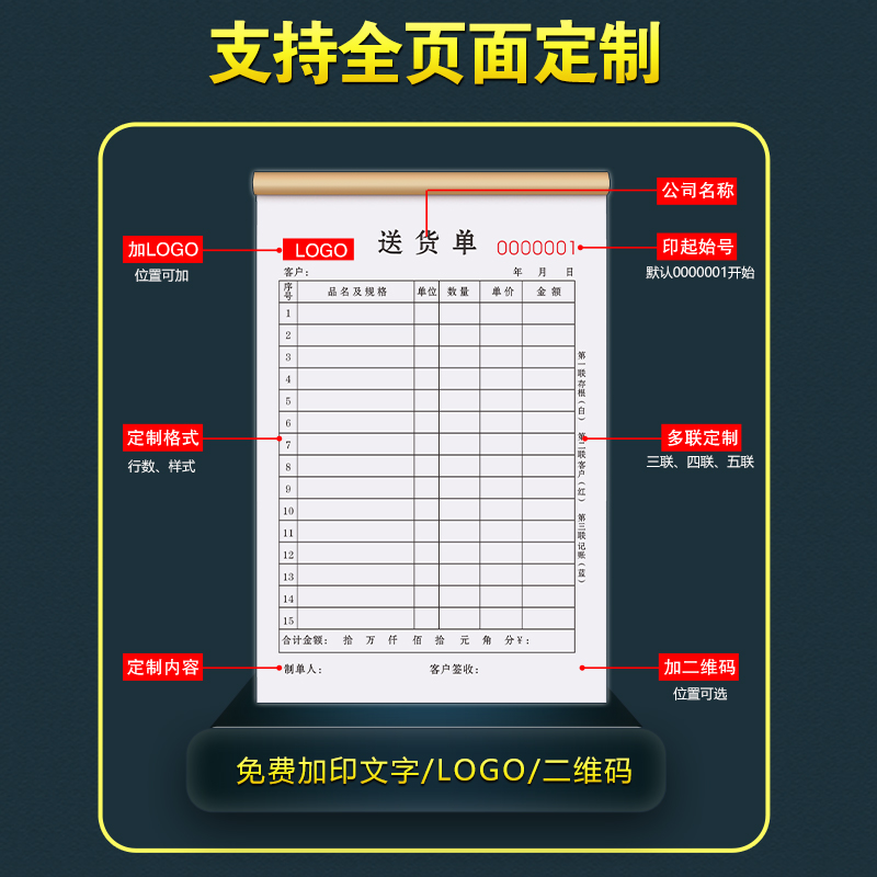 送货单三联收货合同记账本3联商品定货购货小票销售清单入货票据 - 图1