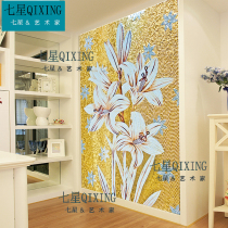 Lily Mosaic Parquet Jigsaw Puzzle Eurostyle Hand Cut Painting Living Room Genguan Gangway TV Background Wall Sticker Tile