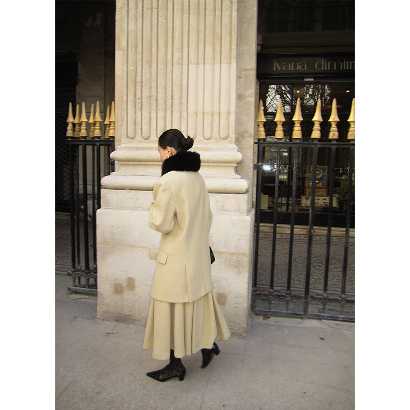 WEINISIAN朱小姐私服毛呢套装女2025新款冬季宽松西装半裙两件套,淘宝优惠券,粉丝福利购,淘宝优惠卷