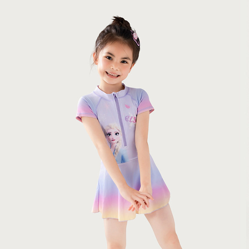 儿童泳衣女童可爱卡通中小童宝宝公主裙渐变连体儿童,淘宝优惠券,粉丝福利购,淘宝优惠卷