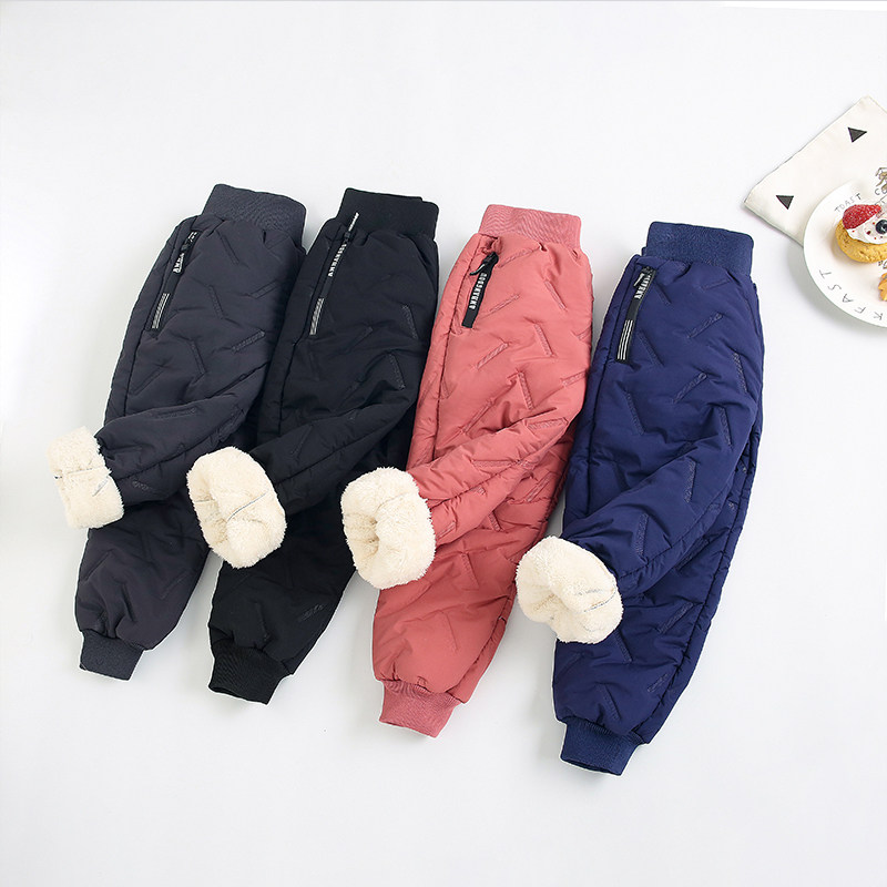儿童棉裤女童滑雪保暖裤冬季新款大童男童羊羔绒加厚夹棉裤子防水,淘宝优惠券,粉丝福利购,淘宝优惠卷