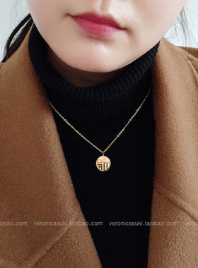 中国风福字小众设项链