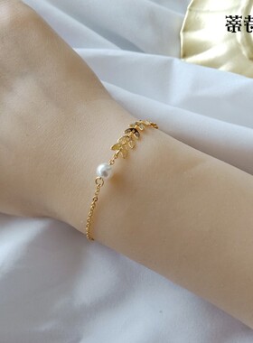 洗澡不用摘温柔系珍珠镀18k麦穗