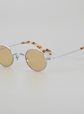 复古纯钛小圆框太阳镜