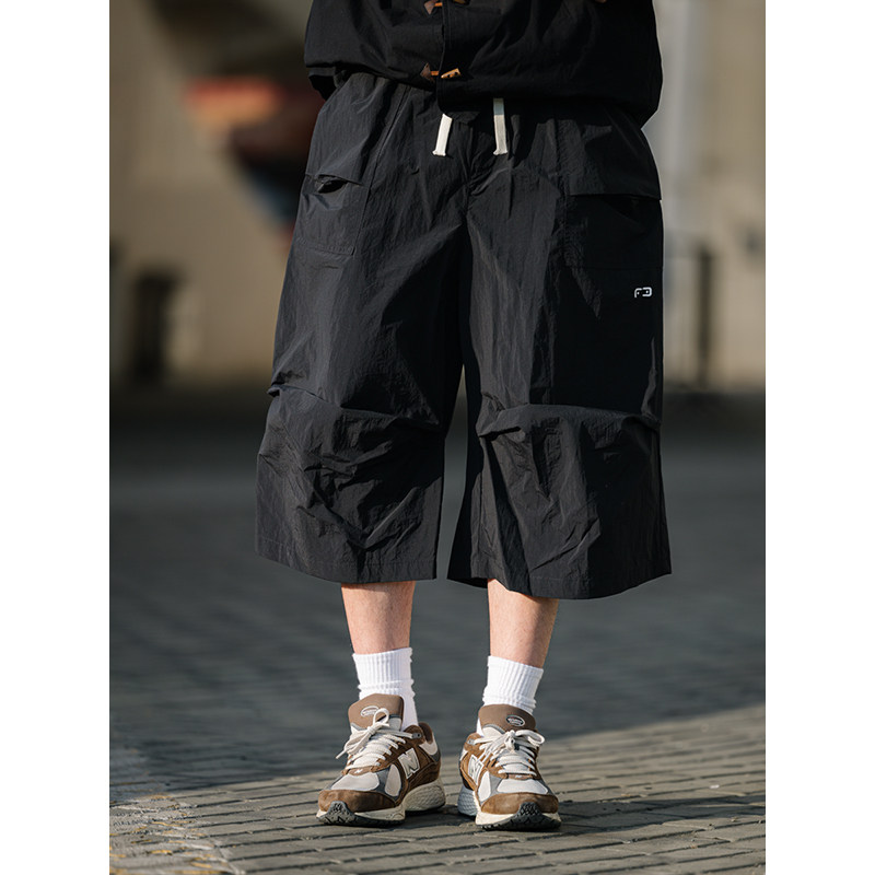 水曜日定休 户外机能风短裤男七分裤立体大口袋设计速干裤子宽松,淘宝优惠券,粉丝福利购,淘宝优惠卷