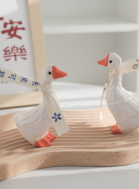 励志加油鸭手工石膏摆件桌面装饰