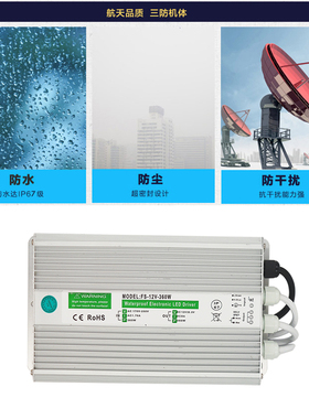 新款220V转5V12V24V36V48V防水开关电源LED变压器360W400W500W600