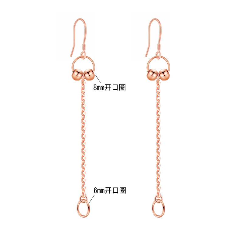 整套925纯银耳钩链大开口圈银饰耳饰配件防过敏扁钩链圈耳坠耳环,淘宝优惠券,粉丝福利购,淘宝优惠卷