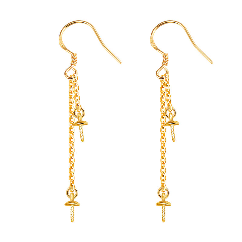 整套925纯银耳钩链珍珠托银饰耳饰配件防过敏压扁钩链圈耳坠耳环,淘宝优惠券,粉丝福利购,淘宝优惠卷