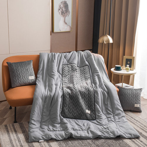 高级抱枕被子二合一丝绒轻奢抱枕被子两用加厚汽车靠垫沙发午睡枕 - 图3