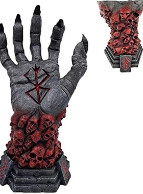 跨境剑风传奇狂暴万圣节恶魔骷髅鬼手装饰品树脂工艺品摆件神之手