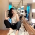 Với quần ống rộng rất cổ tích cạp cao eo trắng áo sơ mi nữ ngoại quốc siêu ngắn thời trang ngắn đã mỏng - Áo sơ mi chiffon ren áo công sở nữ đẹp Áo sơ mi chiffon ren