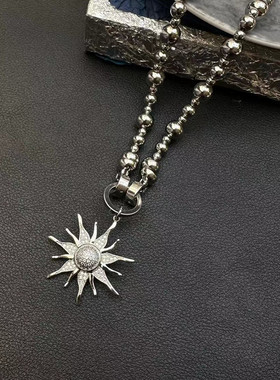 镶锆太阳项链女款轻奢高级感颈链