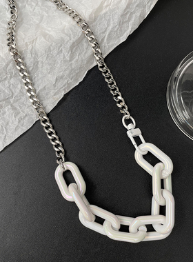 网红欧美气质项链亚克力链条颈链