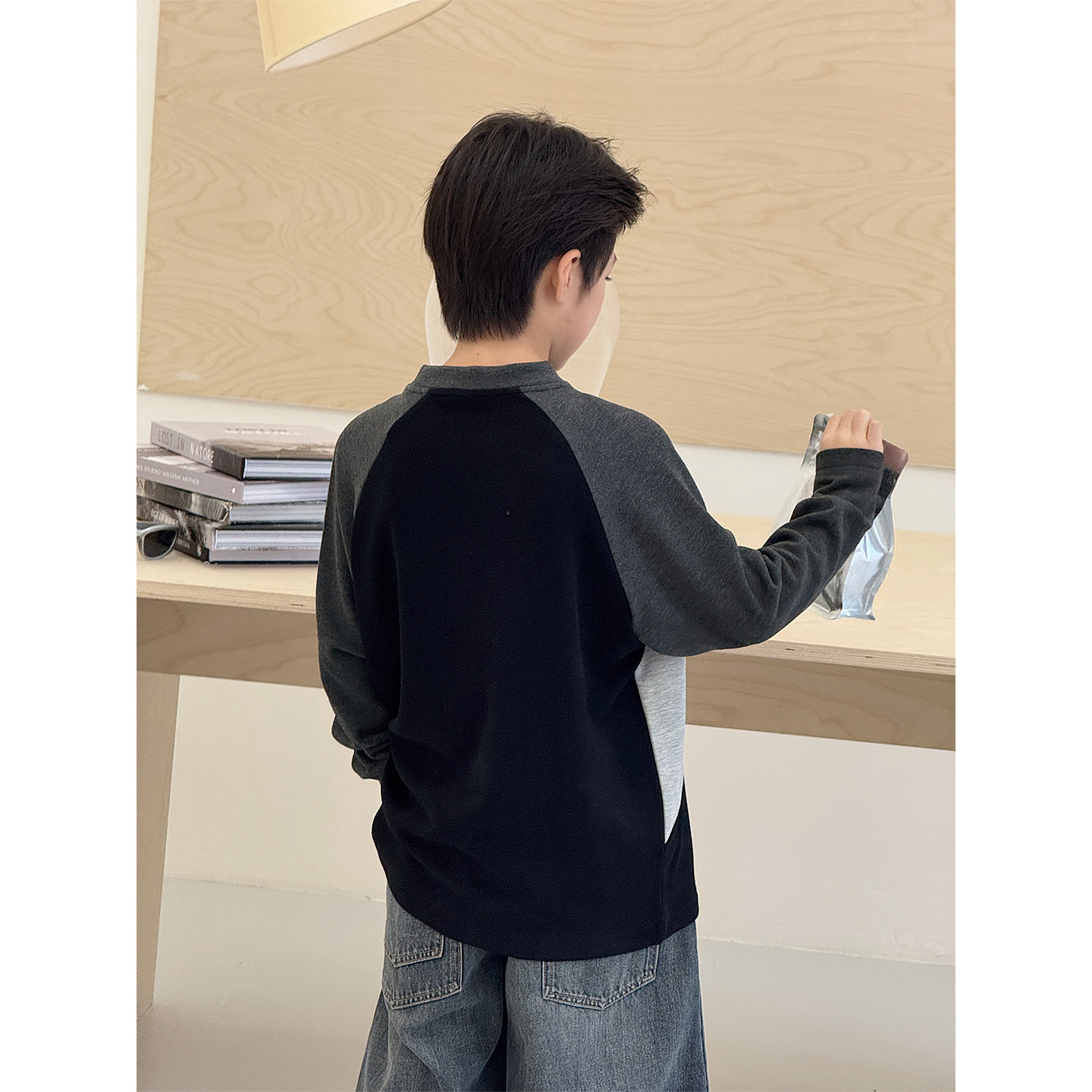 儿童打底衫2025冬装新款自制中大童加厚上衣宝宝10A抗菌男童T恤暖,淘宝优惠券,粉丝福利购,淘宝优惠卷