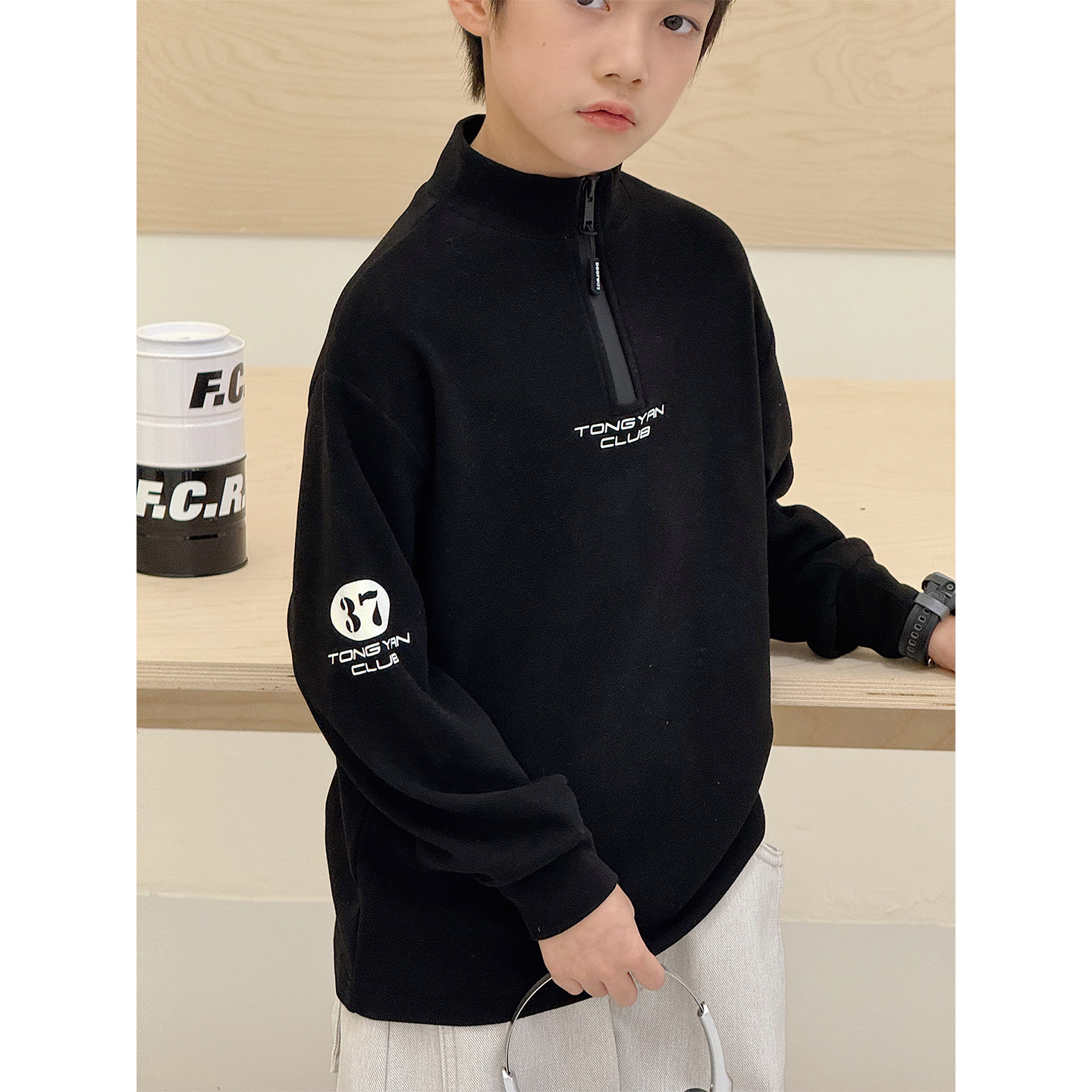 男童打底衫2025冬装新款中大童澳绒内搭半高领T恤加厚儿童上衣暖,淘宝优惠券,粉丝福利购,淘宝优惠卷