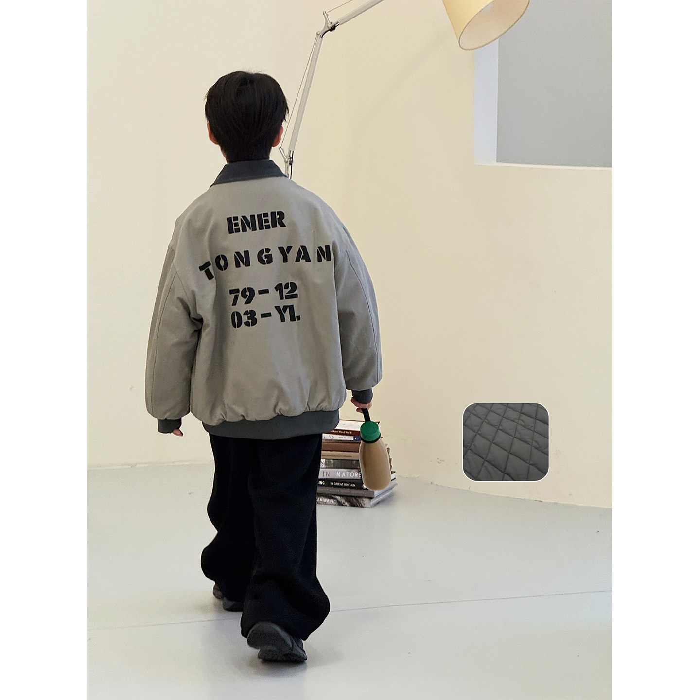 男童加绒外套2025冬装新款儿童工装上衣帅气中大童翻领男孩夹克潮,淘宝优惠券,粉丝福利购,淘宝优惠卷