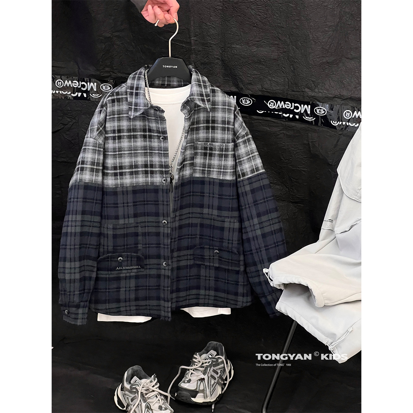 男童加绒外套2025冬装新款中大童加厚上衣韩版拼色格子儿童衬衫潮,淘宝优惠券,粉丝福利购,淘宝优惠卷