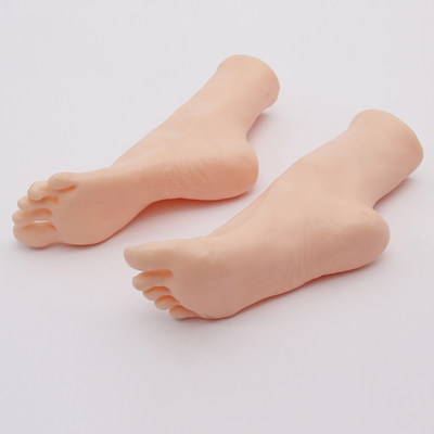 仿真女性脚模五指鞋模模特丝袜模特短脚丝袜模仿真人足膜 虎窝淘