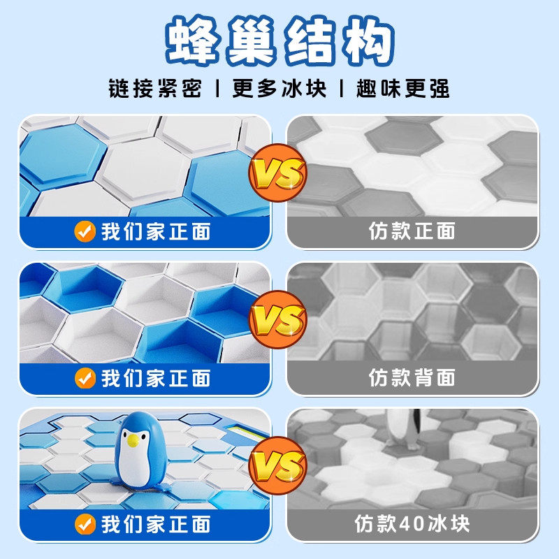 儿童企鹅敲冰玩具双人亲子互动对决益智思维训练专注力桌游3到6岁,淘宝优惠券,粉丝福利购,淘宝优惠卷