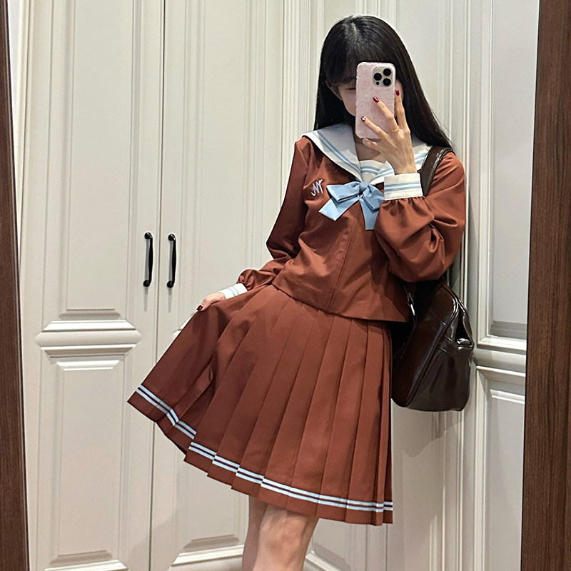 中牌制服馆 绾绾 水手服原创学生校服jk制服百褶裙两件套套装,淘宝优惠券,粉丝福利购,淘宝优惠卷