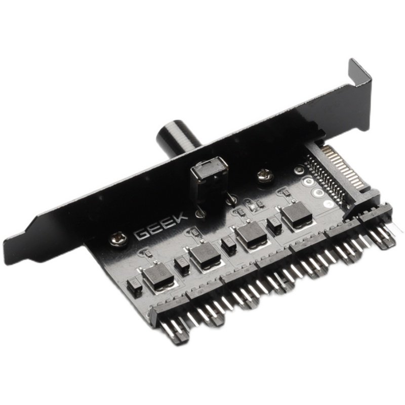 One-to-seven computer fan speed controller hub controller