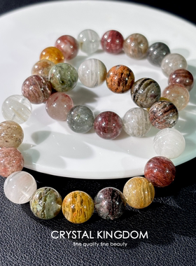 天然千层幽灵手串四级幽灵水晶手链明星同款流行文艺女孩情侣礼物