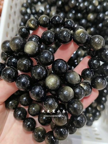 毕业级保真天然双眼金曜石手串超大猫眼活眼手链饰品男女友礼物 - 图2
