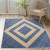 Hand-woven jute cotton living room rug in high-end style customization