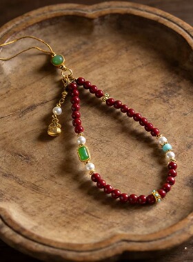 新中式手机链 串珠手机链 挂饰国潮挂件创意个性手机链条高级感礼