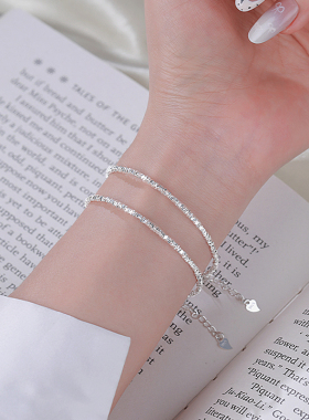 Z小姐999银碎银几两手链女