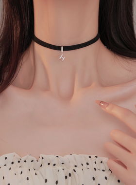 Z小姐925纯银字母项链女