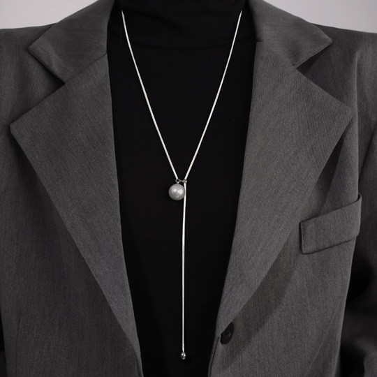 Miss Z alloy beaded sweater chain for women