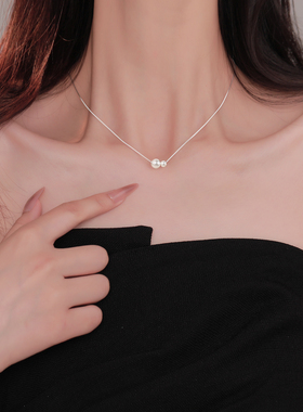 Z小姐999银珠珠项链女