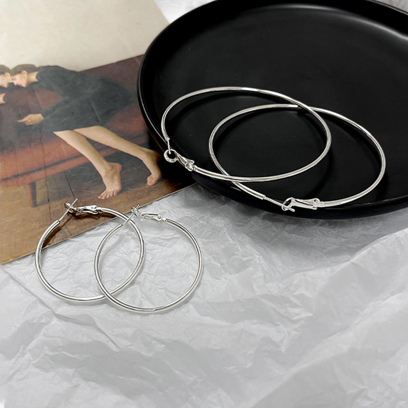 Z小姐 玫瑰的故事刘亦菲同款素圈耳环圆圈气质小众耳饰女2025新款,淘宝优惠券,粉丝福利购,淘宝优惠卷