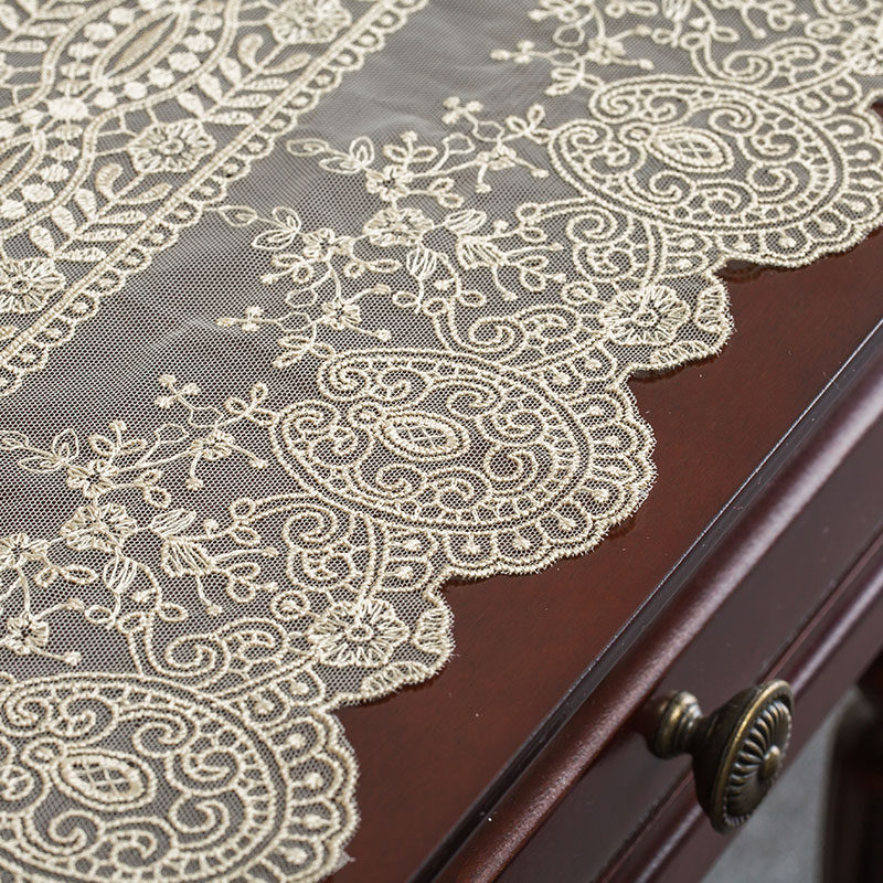 韩式梳妆台盖布长方蕾丝鞋柜电脑桌化妆台桌旗欧式梳妆台防尘盖巾,淘宝优惠券,粉丝福利购,淘宝优惠卷