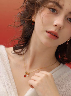 2026新款幸运符号鸿运四叶草项链