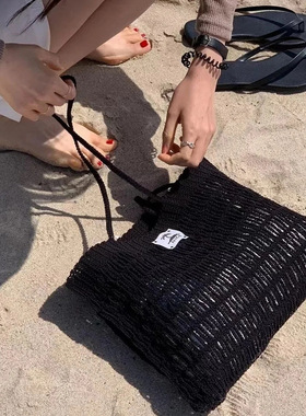 手工编织纯棉圆股棉麻线空心纱线