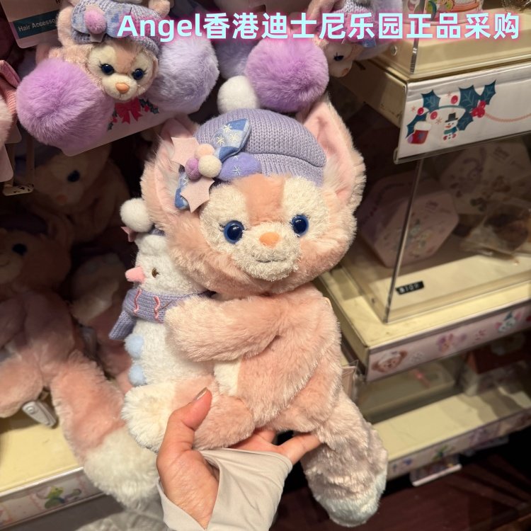 香港迪士尼 2025冬日版限定olu玲娜贝儿星黛露卡毛绒公仔挂件玩偶 - 图1