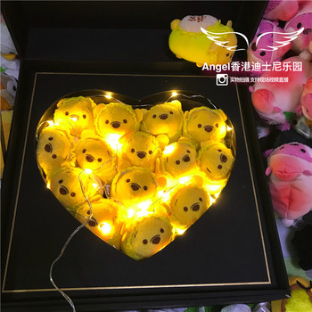 Hong Kong Disneyland Mickey Duffy Bear Wonderful Cat Cute Chinese Valentine's Day Gift Box Cartoon Flowers