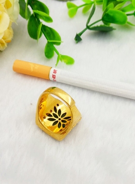 日韩风宝石镀黄金久不掉色戒指