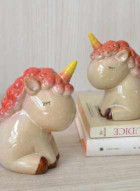 野兽派轻奢风软装饰陶瓷小摆件