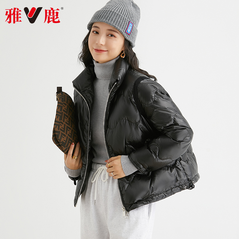 雅鹿 新款亮面羽绒服女时尚短款反季特卖冬季白鸭绒外套轻薄款 2020 雅鹿 新款亮面羽绒服女时尚短款反季特卖冬季白鸭绒外套轻薄款 2020