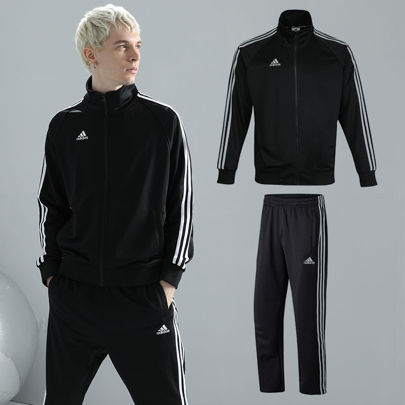 Adidas阿迪达斯运动套装男情侣一男一女运动服夹克外套男女同款-图2